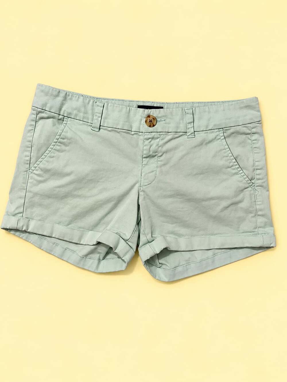 American Eagle Outfitters Mint Midi Stretch Shorts Size 6